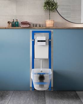 Triomont XS-fikstur – til toilet med frontbetjening