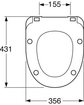 Toiletsæde Nordic 8M56 - SC/QR