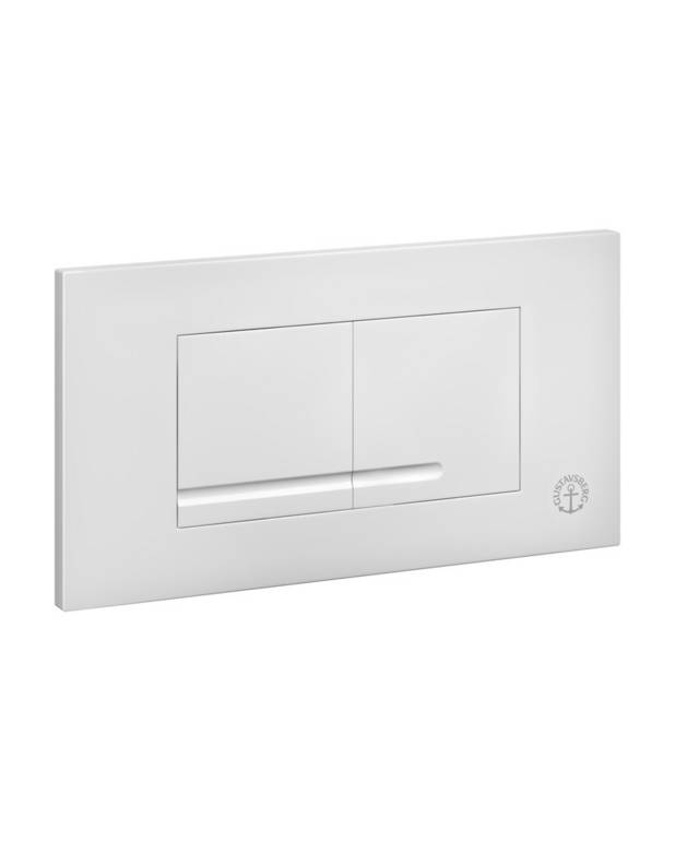 Flush button for fixture XT - wall control panel, rectangular - Manufactured in white plastic
For top installation on Triomont XT
Available in different colours and materials