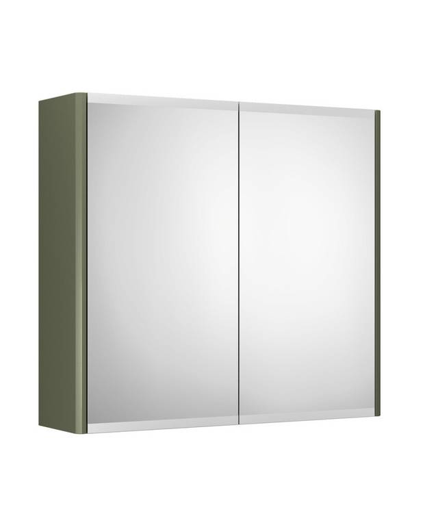 Veidrodinė spintelė „Graphic“ – 60 cm - Dvipusės veidrodžio durelės
Matinė apačia apsaugo nuo matomų riebalų dėmių
Švelniai užsidarančios durys