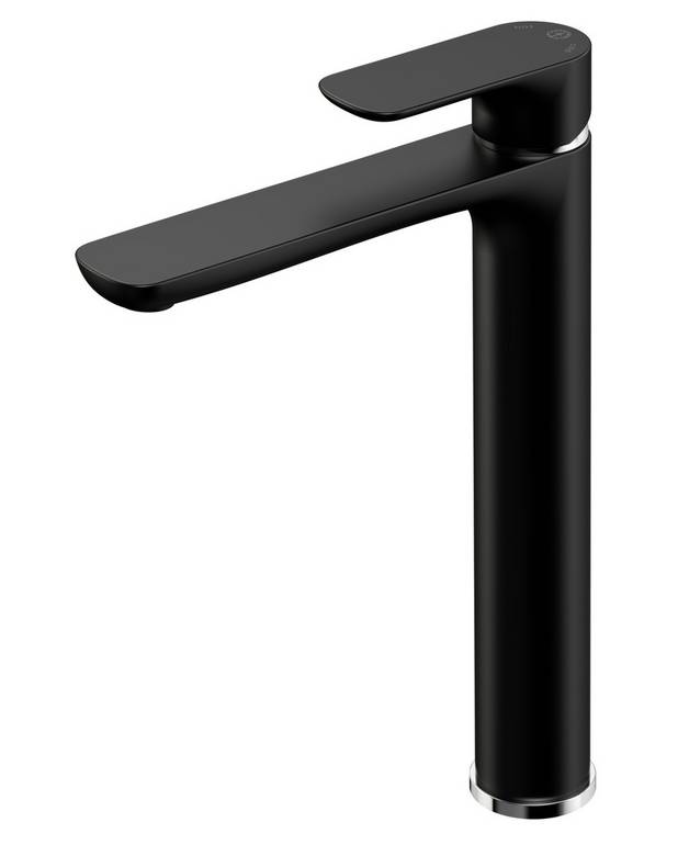 Bathroom sink faucet Estetic - tall model - Suits both kitchen sinks and top-mounted
bathroom sinks
Eco-stop, adjustable maximum flow
Available in chrome, Matt black and Matt white