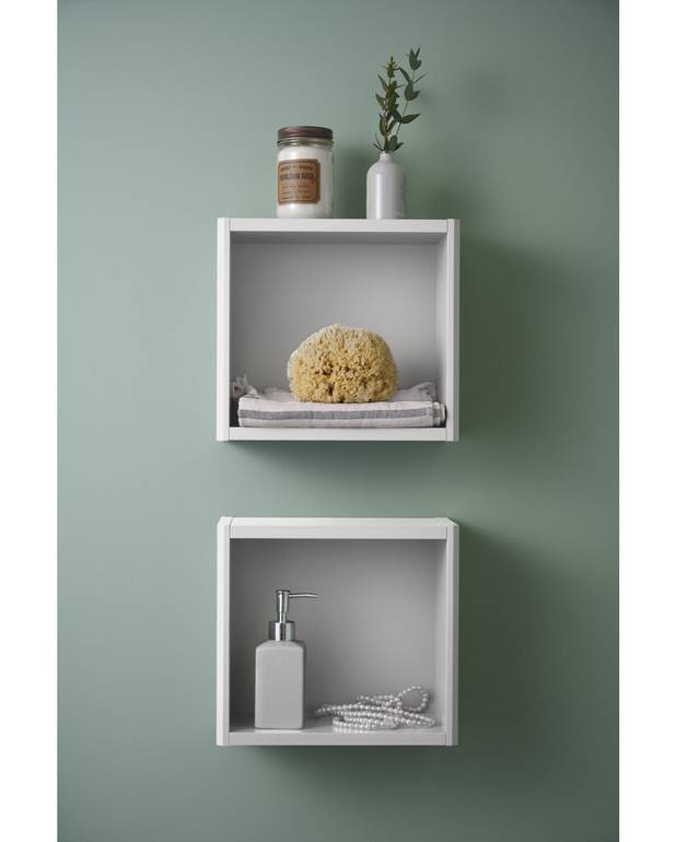 Storage cube, Graphic – 30 cm - Open storage
Can be combined to make modules with Graphic wall and tall cabinets
Available in three different colours