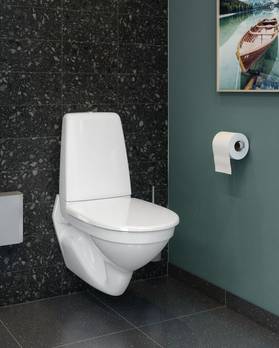 Vegghengt toalett Public 6622 - med sisterne, hygienisk spyling