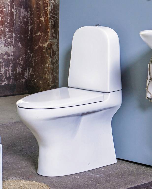 Toilet Estetic 8300 -  hidden S/P-trap, Hygienic Flush - Organic design with easy-to-clean surfaces
Hygienic Flush: open flush rim for easier cleaning
Ceramicplus: quick & eco-friendly cleaning