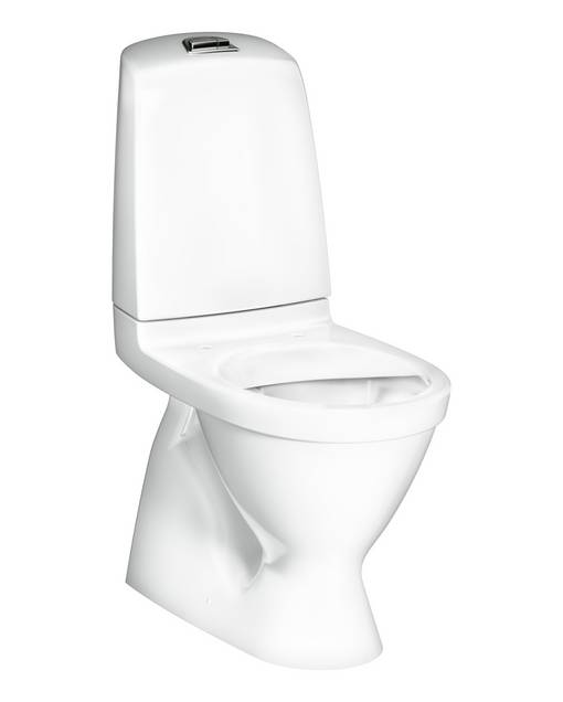 Toilet Nautic 1500  skjult s-lås, Hygienic Flush - Ceramicplus: hurtig og miljøvenlig rengøring 
Med åben skyllerand for nemmere rengøring
Lav skylleknap i flot design
