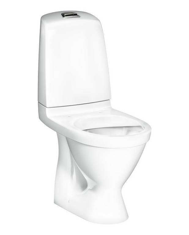 Toalettstol Nautic 1510 - dolt p-lås, Hygienic Flush - Städvänlig och minimalistisk design
Med öppen spolkant för enklare rengöring
Heltäckande kondensfri spolcistern