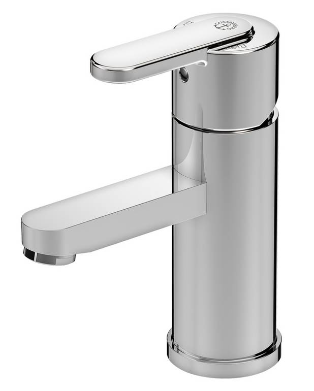 Håndvaskarmatur Nordic Plus krom - Justerbar maks-temperatur giver øget beskyttelse mod skoldning
Keramisk forsegling for drypsikring og lang levetid
Typegodkendt fleksibel vandtilslutning for nemmere montering
