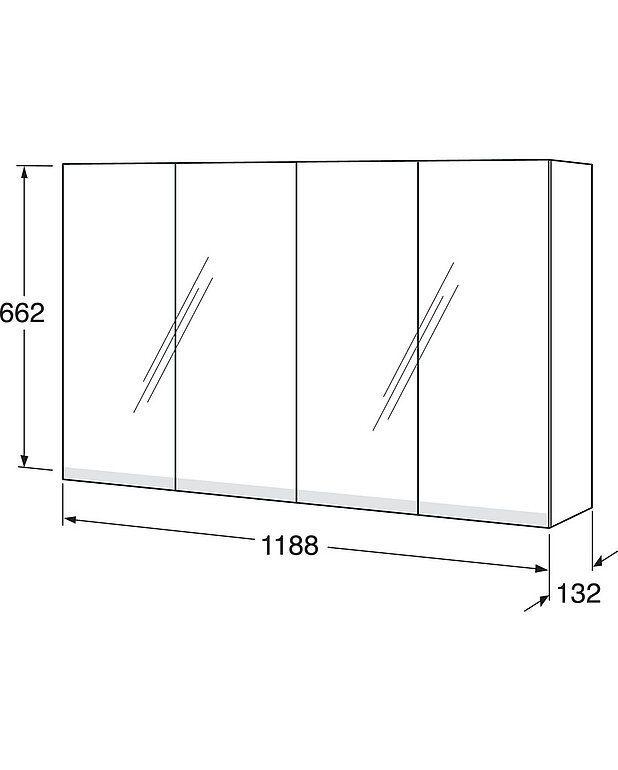 Peegelkapp Artic - 120 cm - 