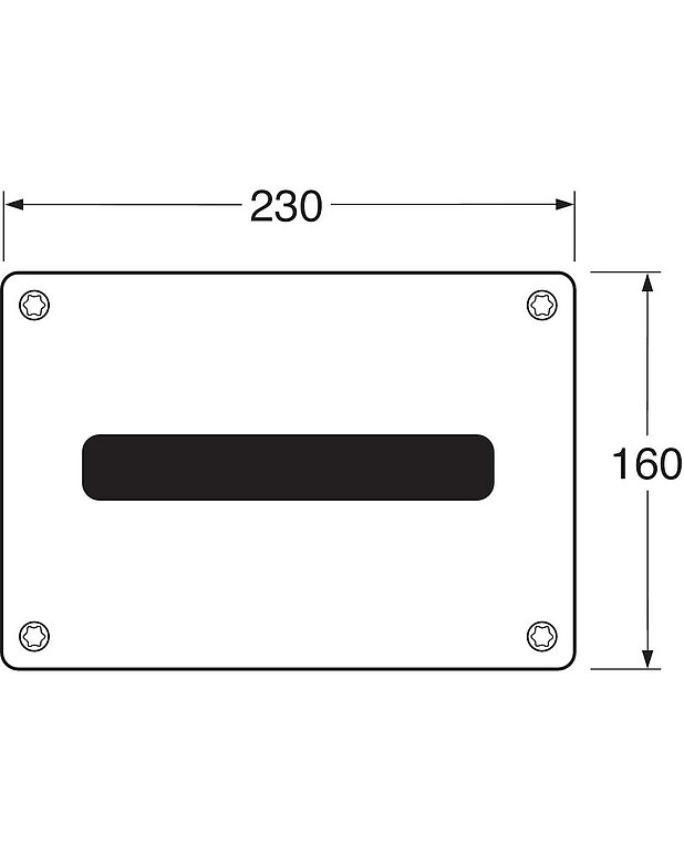 Flush button for fixture XS - sensor controlled wall control panel, vandal proof - Drawing - GB1921102071-OLD.jpg
