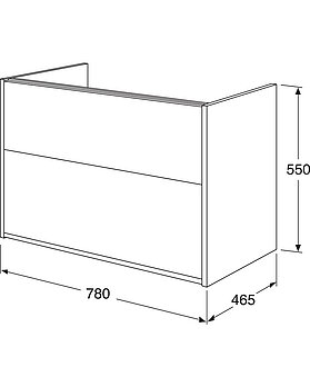 Valamukapp Artic – 80 cm - Joonis - Gustavsberg_Vanity_unit_Artic_800mm.jpg