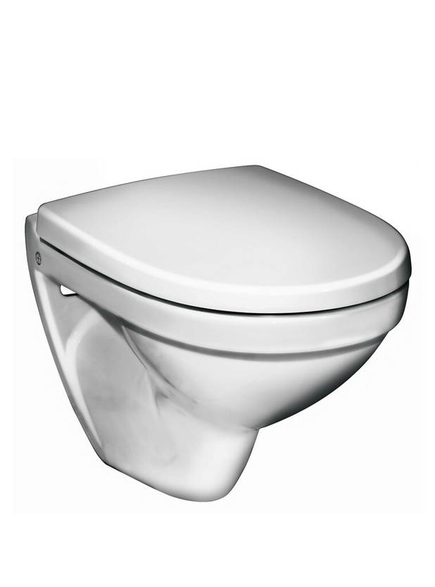 Væghængt toilet Nautic 5530 - Rengøringsvenligt og minimalistisk design
Passer til vores Triomont fiksturer
Fleksibel boltafstand c-c 180/230 mm