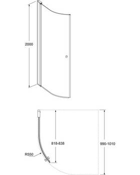 Round shower door