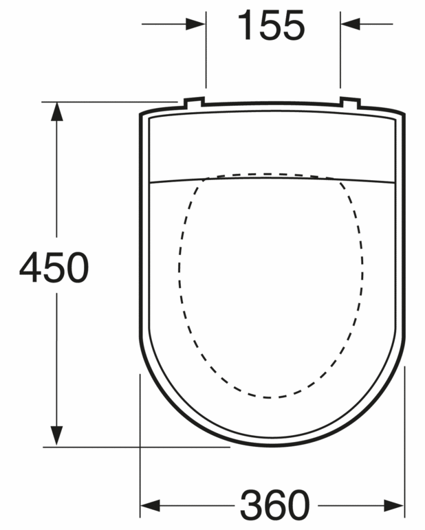 WC-sæde – fastgøringsbeslag - Passer til alle toiletter i Logic-serien Rustfri fastgøringsbeslag