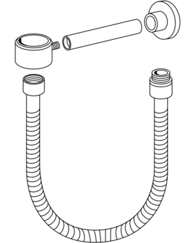 Wall attachment with connection hose