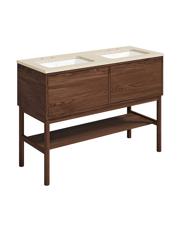 Ducentic Vanity 120cm, Brown oak - Created for the 200 year anniversary of Gustavsberg, celebrating the heritage of caftsmanship and design