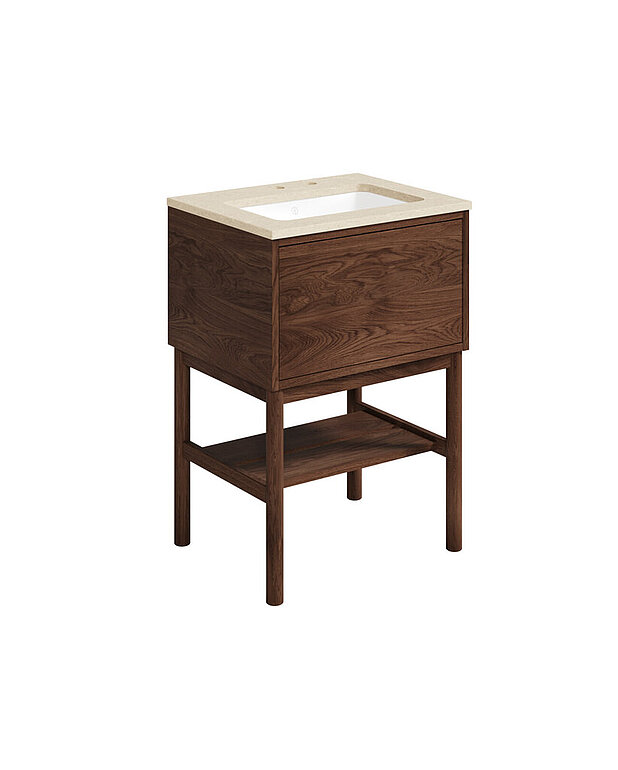 Ducentic Vanity 60cm, Brown oak - Created for the 200 year anniversary of Gustavsberg, celebrating the heritage of caftsmanship and design