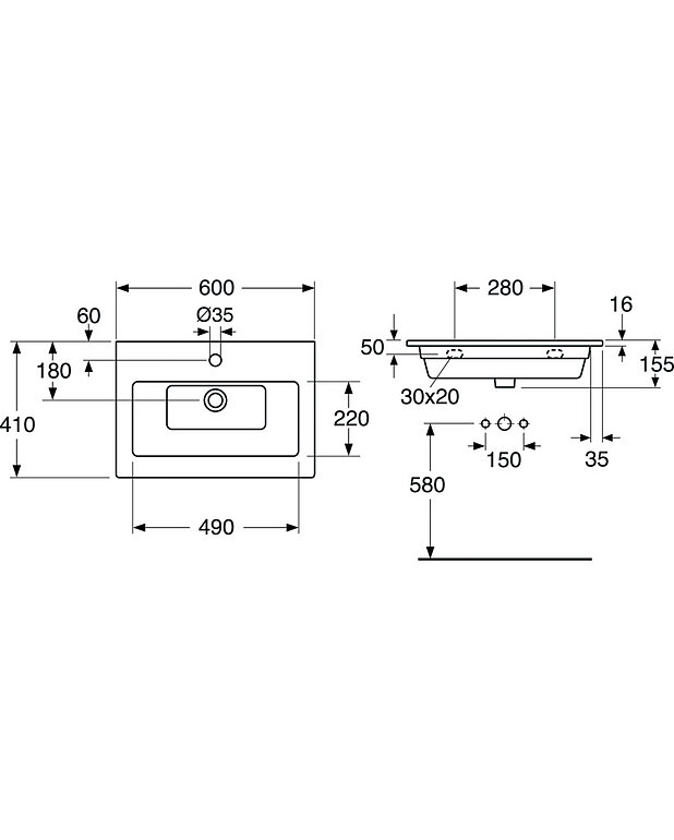 Vanity unit Artic - 60 cm - Drawing - Gustavsberg_Vanity_unit_Artic_600mm.jpg