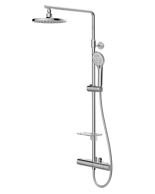Shower column New Nautic 2.2 - Safe Touch reduces the heat on the front of the faucet
Maintains even water temperature upon pressure and temperature changes
Can be expanded with bathtub spout