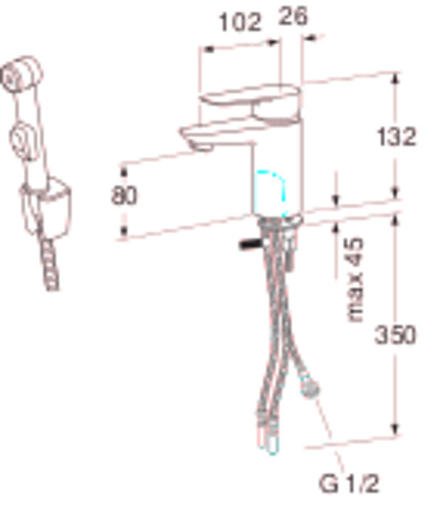 Washbasin mixer Atlantic - Lever with clear color marking for hot and cold
Soft move, technology for smooth and precise handling
Adjustable max temperature for scald protection