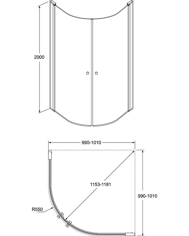 Round suihkuovisetti - Mittapiirros - Round_100x100.jpg