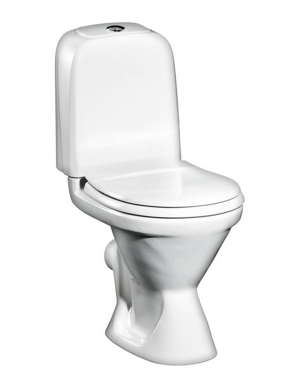 Toilet Nordic 398 - P-lås, kort model - Kort model til små rum