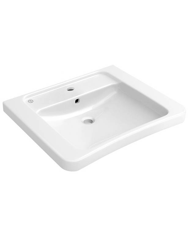 Bathroom sink - Care - 5G7860 - bolt mounting 60 cm - Wheelchair-accessible with shallow basin
Inward-curving front to be able to come close to the washbasin
Smooth underside with grip edge and generous legroom