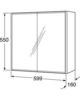 Mirror cabinet, Graphic – 60 cm