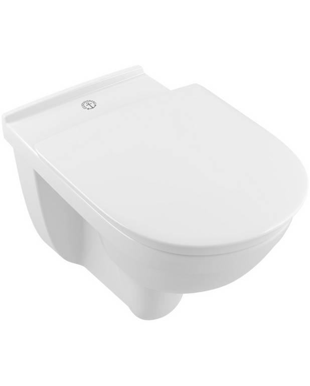 Toalett - Care - vegghengt 4G95 - høy - Hygienic Flush med åpen spylekant for enklere engjøring. 
Spyler helt opp til kanten for bedre hygiene. 
Utvidet modell, +60 mm når den er montert på eksisterende gulv.