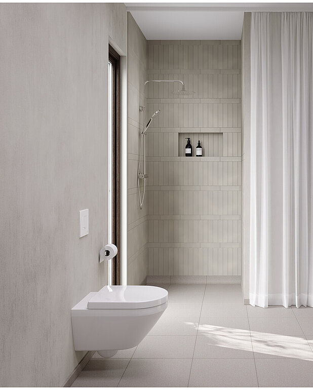 Seinään kiinnitettävä wc-istuin Graphic – HygienicTwist - Piilotettu kiinnitys