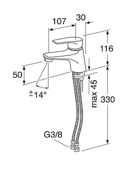 „Dynamic“ praustuvo maišytuvas - Brėžiniai - Dynamic_GB41214351_drawing.jpg