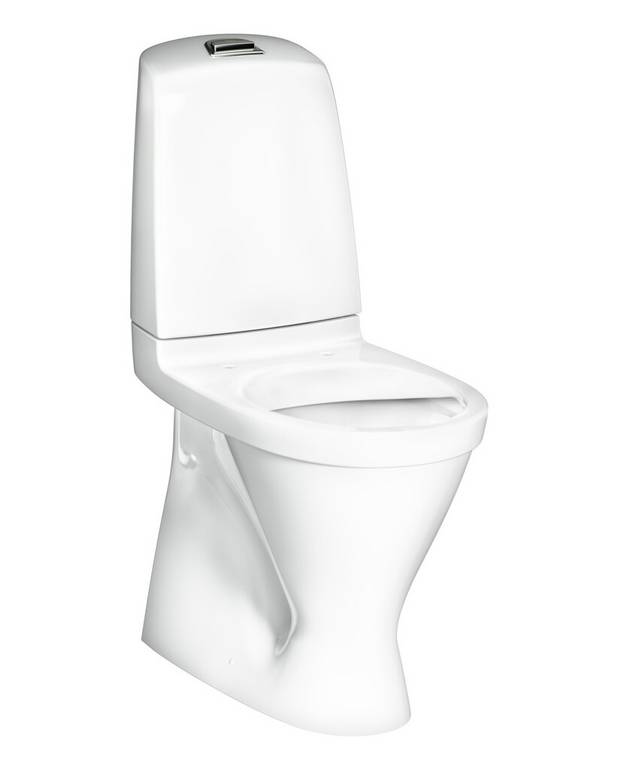 Toilet Nautic 1546 s-lås, høj model, Hygienic Flush - Med åben skyllerand for nemmere rengøring 
Høj siddehøjde for større 
komfort
Ceramicplus: hurtig og miljøvenlig rengøring