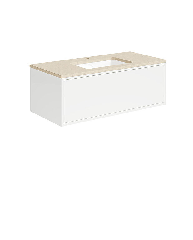 Ducentic Vanity 100cm, White - Created for the 200 year anniversary of Gustavsberg, celebrating the heritage of caftsmanship and design