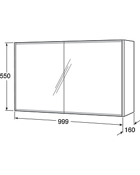 Speilskap, Graphic – 100 cm - Måleskisse - GB71GCMC10xx_drawing.jpg