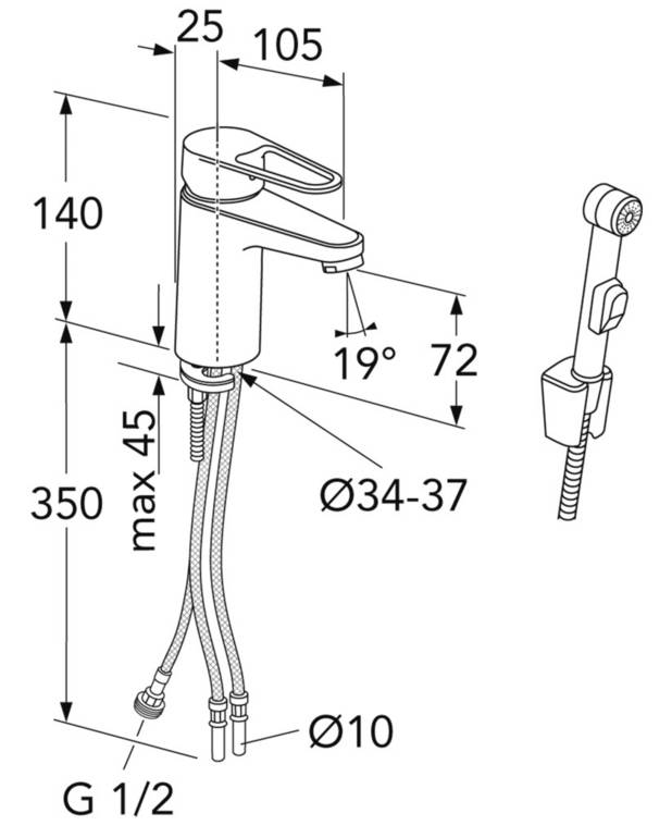  - Energy Class A
Cold-start, only cold water when the lever is in straight forward position 
Soft move, technology for smooth and precise handling