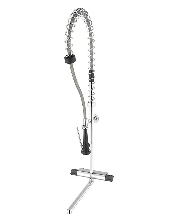 Pre rinse set New Nautic - thermostat - ECO Flow that meet market requirements
Hand-held rinsing nozzle that minimizes pressure surges
The nozzle features two different spray patterns