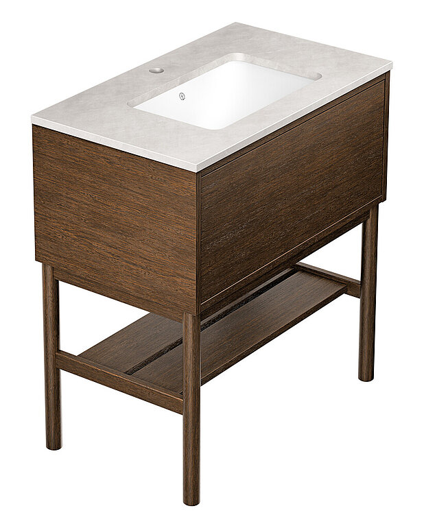 Kommod Ducentic Brun ek - 80 cm - Skapad för Gustavsbergs 200-årsjubileum och hyllar arvet av hantverk och design
Rymligt lådutrymme utan behov av urtag för vattenlåset, vilket ger mer plats för förvaring
Mjukstängande låda med full utdrag ger en komplett överblick över innehållet