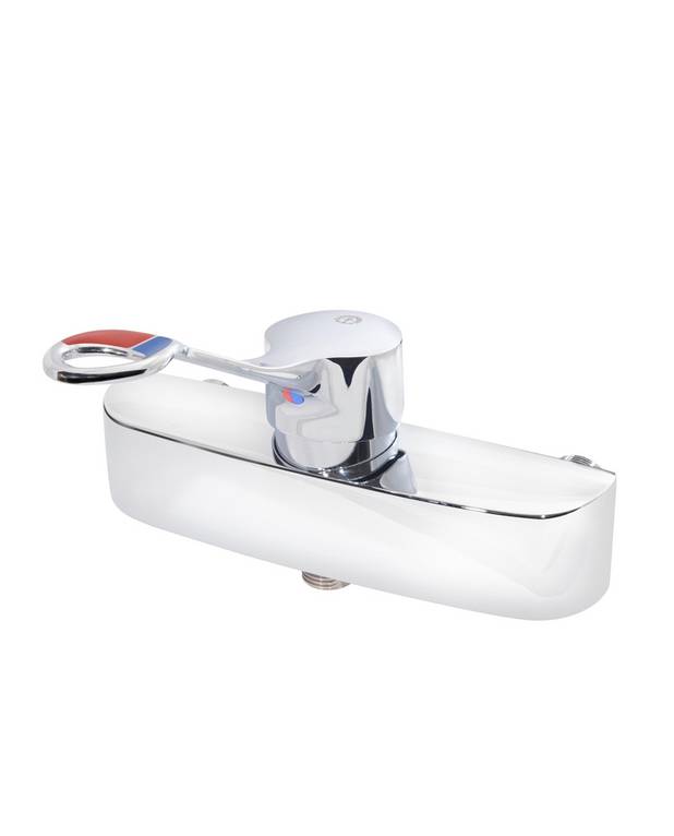 Dusjkran Care - enkel spak - Inneholder mindre enn 0,1 % bly
Justerbar maks. temperatur for økt beskyttelse mot skålding
Kan kombineres med alle tuter for kjøkkenvasker, baderomsservanter eller badekar