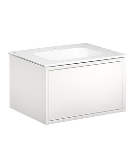 Ducentic vannas istabas mēbele, 60 cm, balta