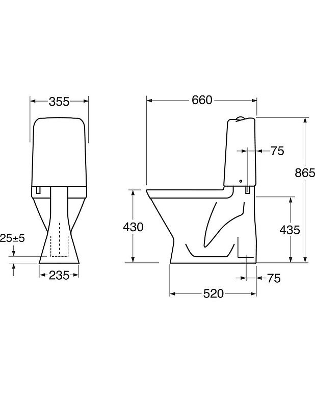 Toilet Nordic3 3500 - skjult S-lås - Målskitse - 3500.jpg