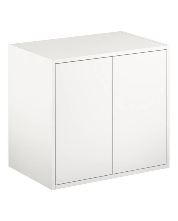 Wall cabinet Artic - 60 x 39 cm - Soft-closing doors
Can be mounted as a top cabinet or on a leg frame for a more furnished feeling in the bathroom
Mounting system that is easily and quickly mounted on a wall and easily adjusted to the correct position