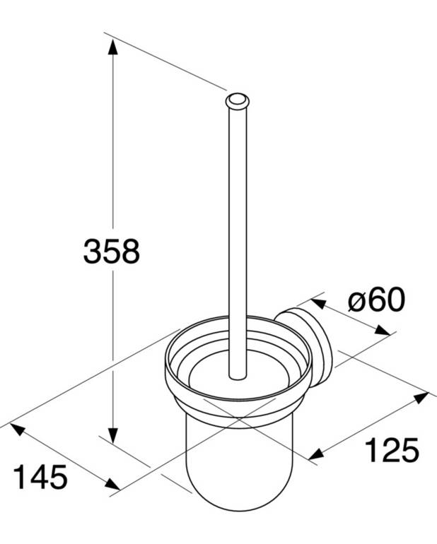 Туалетный ёршик G2 - Изготовлено из материала, не боящегося сырости 
Хромированная поверхность
Без видимых креплений на конструкции