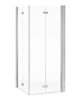 Square Foldable shower door corner set - first