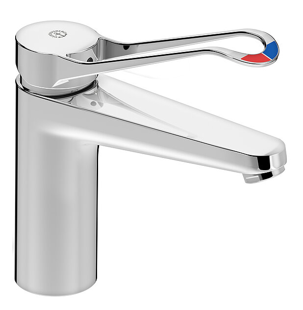 Washbasin mixer New Nautic, 150mm spout - Contains less than 0.1% lead 
Laminar flow
Equipted with elongated lever