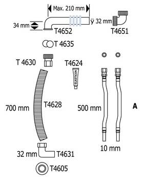 Flexible tube set 1708