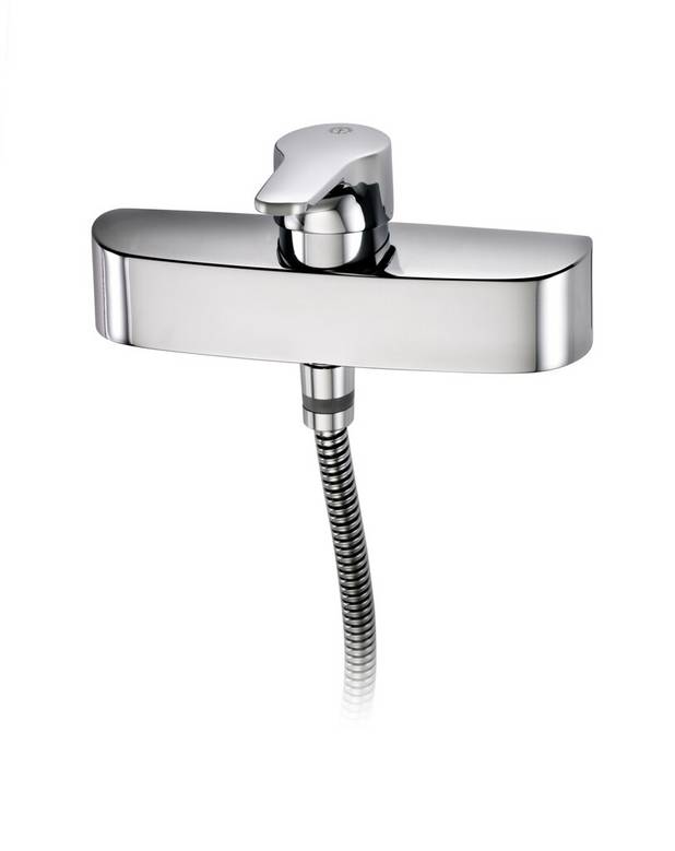 Shower mixer Nautic - single-lever - Can be combined with all spouts for kitchen or bathroom sinks or bathtubs
Adjustable comfort flow can be activated as needed
Plugged connections for extra water outlets