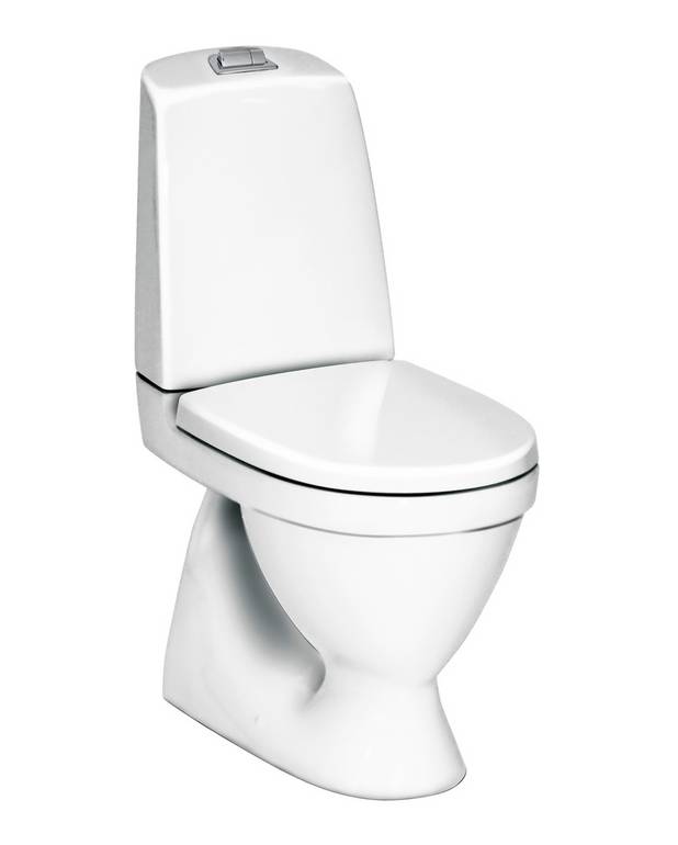Toalettstol Nautic 5500 - dolt s-lås - Städvänlig och minimalistisk design
Heltäckande kondensfri spolcistern
Ergonomisk förhöjd spolknapp