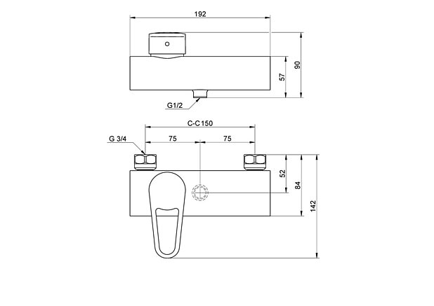 Dušo maišytuvas „New Nautic“ su viena svirtele - Brėžiniai - GB41212014__ändrad_.jpg
