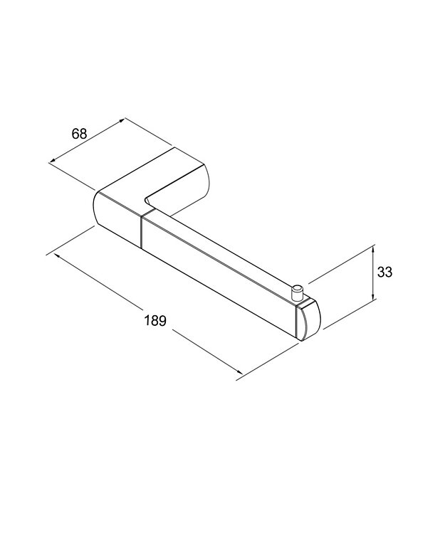 Tualetinio popieriaus laikiklis „Square“ - Brėžiniai - GB41103907_Square_Toilet_paper_holder_drawing.jpg