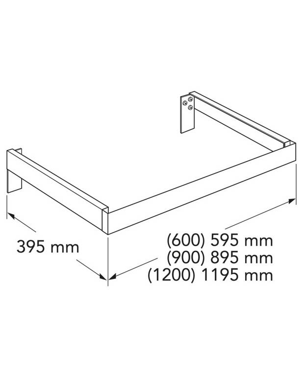 Izlietnes konsole Logic 8151 - Ražots no pulverlakotas plāksnes
Paredzēts, lai uzstādītu Logic pilnas virsmas izlietnes 5169, 5171, 5188
Var papildināt ar priekšējo paneli