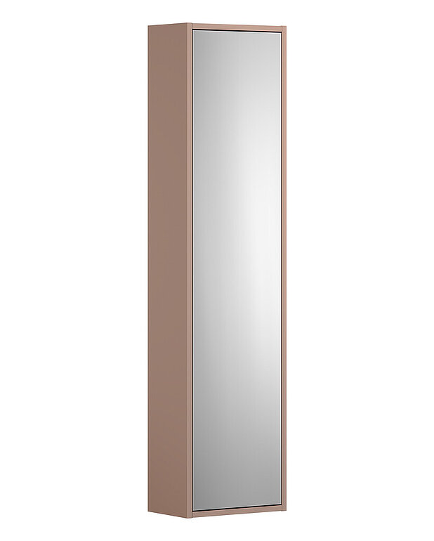 Tall cabinet Artic Small - Space-saving design and functional storage solutions for the small guest bathroom
Door with soft close for smoth closing
Mirror on the door for extra functionality without taking up space